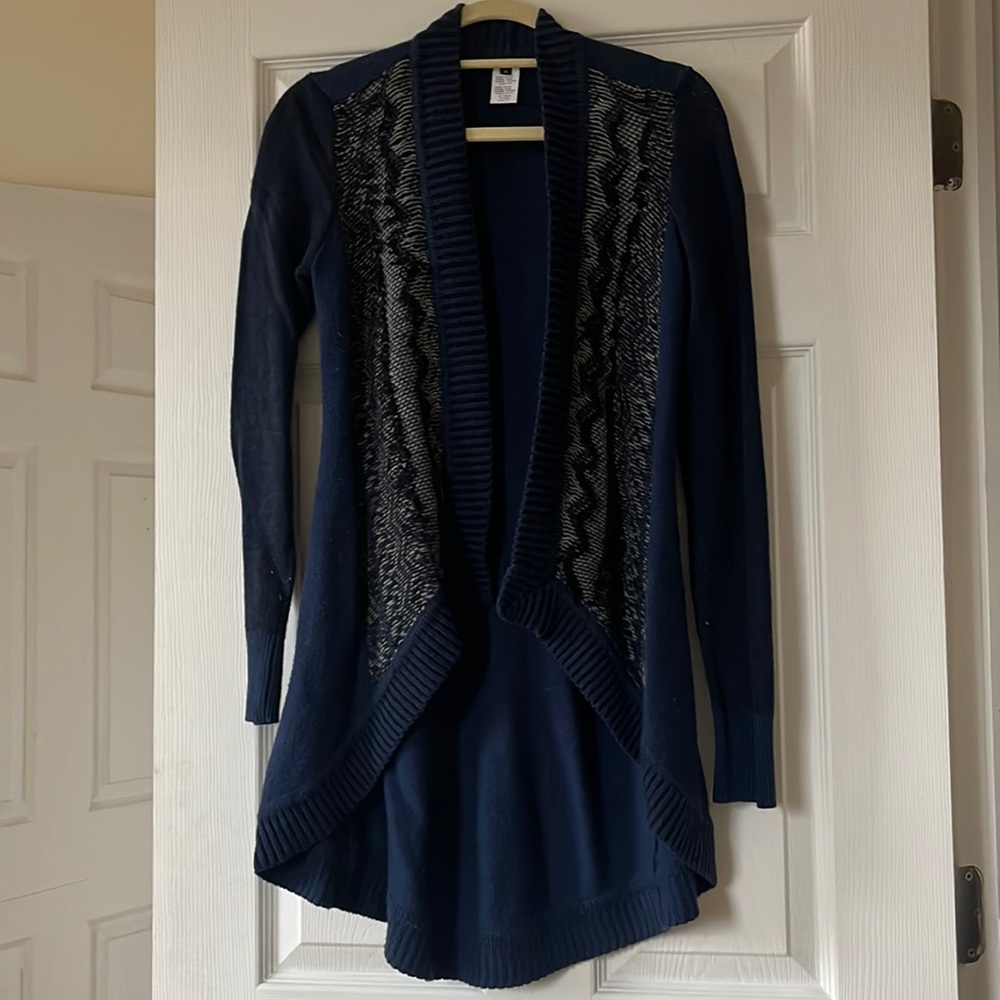 Nanette Lepore long navy cardigan